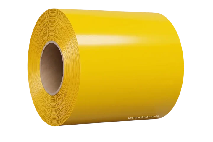 Bobina Pré‑Pintada amarelo - referência RAL 1023 (imagem ilustrativa)