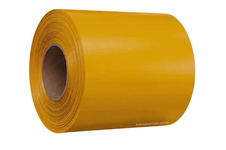 Bobina Pré‑Pintada amarelo - referência RAL 1032 (imagem ilustrativa)