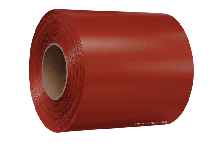 Bobina Pré‑Pintada vermelho - referência RAL 3000 (imagem ilustrativa)