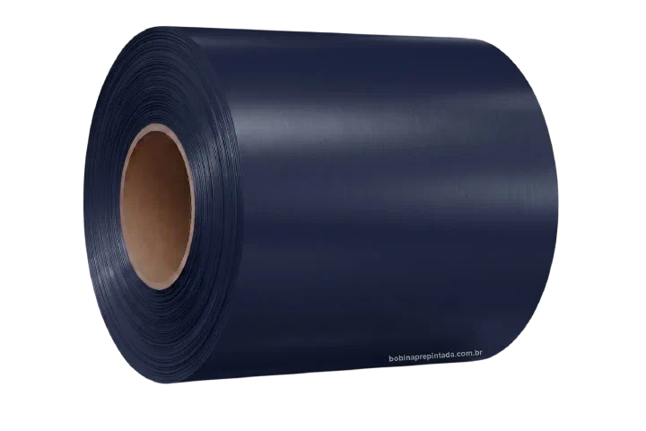 Bobina Pré‑Pintada azul cobalto - referência RAL 5013 (imagem ilustrativa)