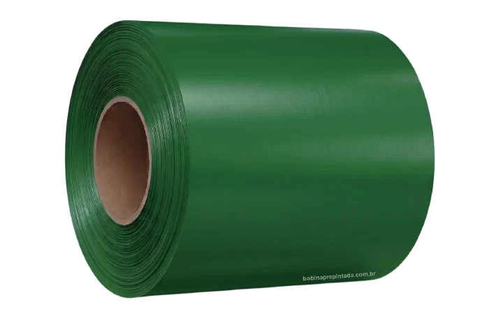 Bobina Pré‑Pintada verde - referência RAL 6002 (imagem ilustrativa)