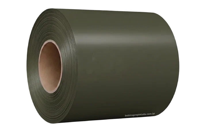 Bobina Pré‑Pintada verde-oliva - referência RAL 6003 (imagem ilustrativa)