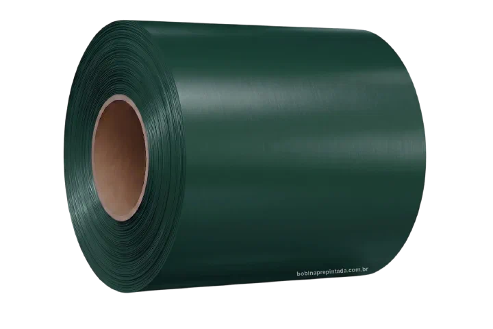 Bobina Pré‑Pintada verde musgo - referência RAL 6005 (imagem ilustrativa)