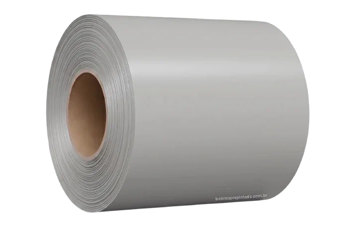 Bobina Pré‑Pintada cinza claro - referência RAL 7035 (imagem ilustrativa)
