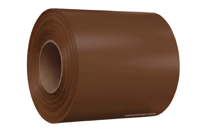 Bobina Pré‑Pintada marrom - referência RAL 8011 (imagem ilustrativa)