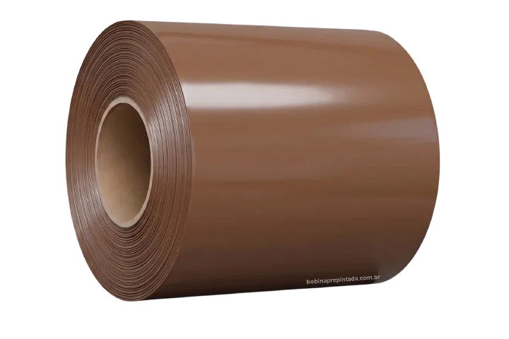 Bobina Pré‑Pintada marrom claro - referência RAL 8024 (imagem ilustrativa)