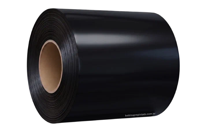 Bobina Pré‑Pintada preto - referência RAL 9005 (imagem ilustrativa)