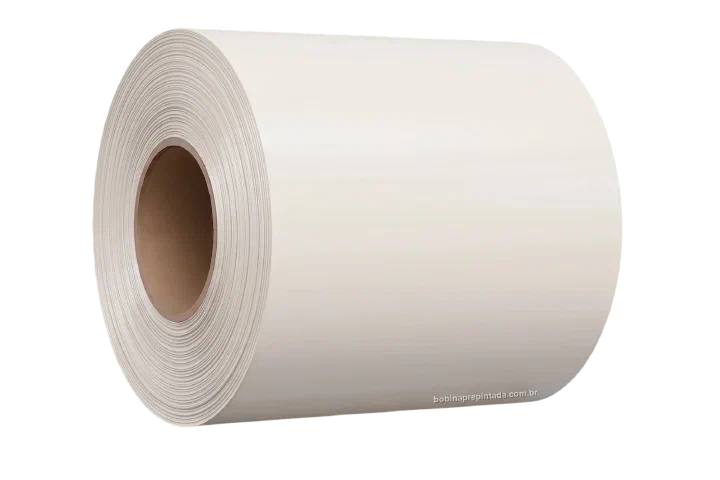 Bobina Pré‑Pintada branco - referência RAL 9010 (imagem ilustrativa)